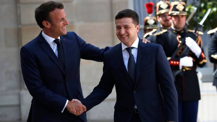 В Париже проходят переговоры Зеленского и Макрона