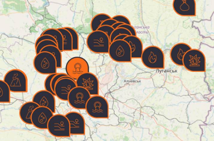 В Україні запустили мапу екологічних проблем Донбасу