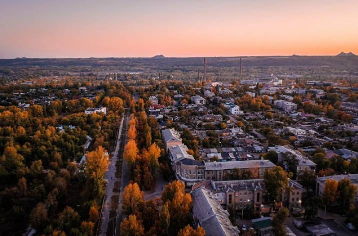 Осеннее Рубежное с высоты: подборка ярких кадров