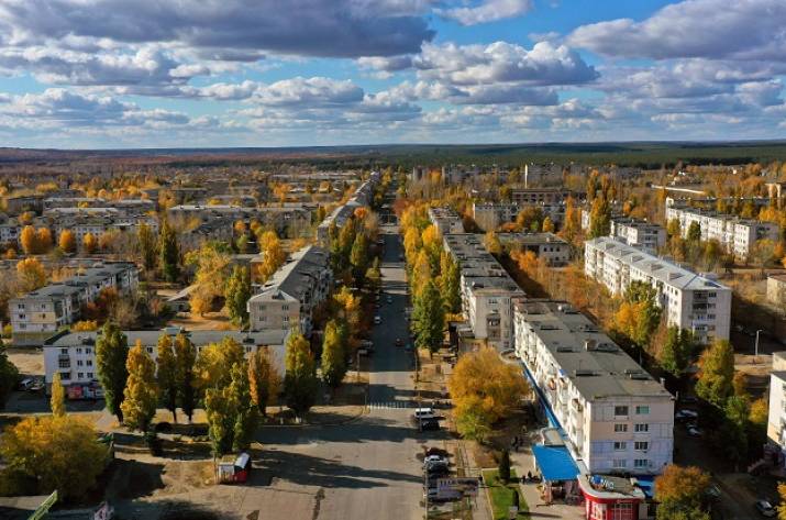 Как выглядит осеннее Рубежное с высоты (фото 360, видео)