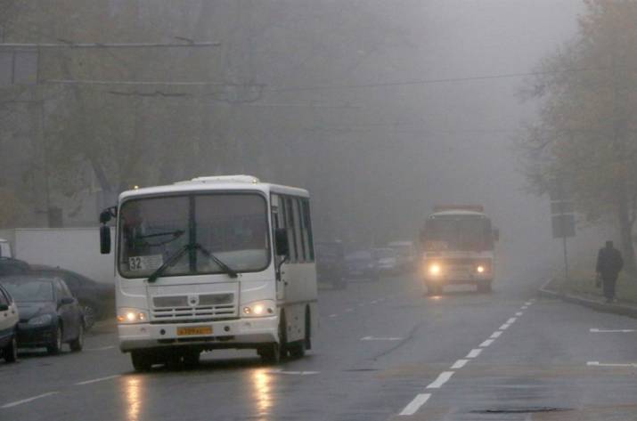 Вчера туманом накрыло оккупированный Донецк.