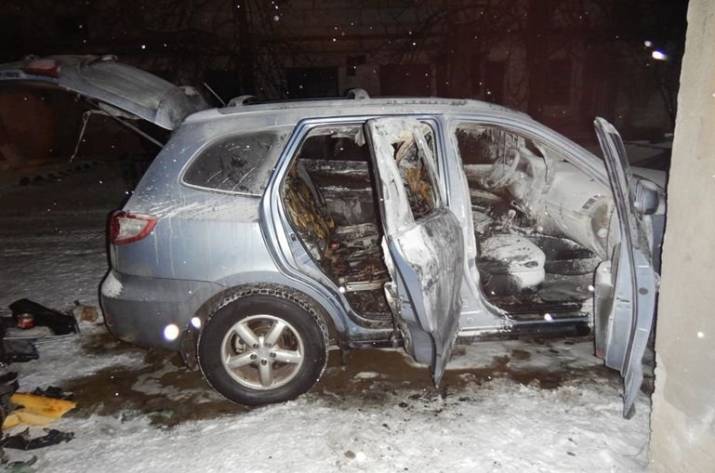 Возгорание авто в Рубежном: полиция сообщила детали