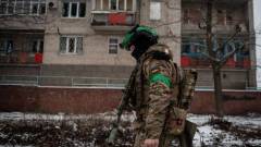 Український військовий в Бахмуті