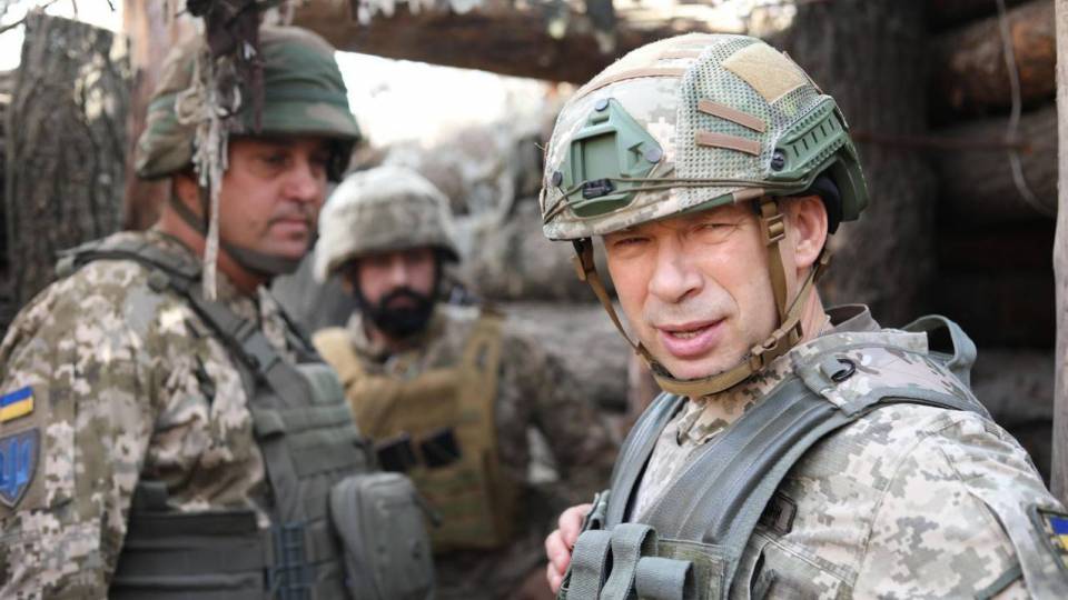 Олександр Сирський на передових позиціях українських військових