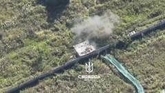 позиція окупантів, уражена українським дроном