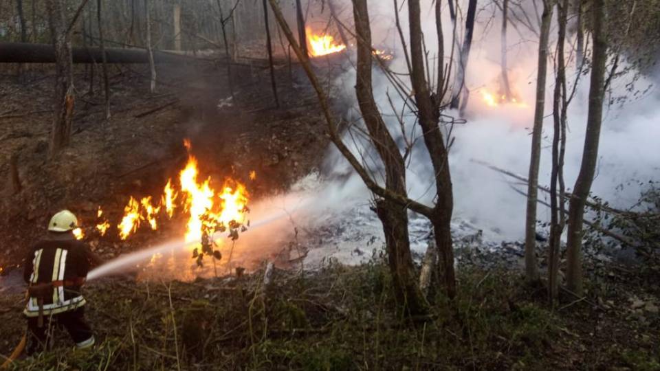 Ліквідація пожежі під Івано-Франківськом