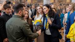 Леся Ігнатик-Еріксен на зустрічі з Президентом України Володимиром Зеленським