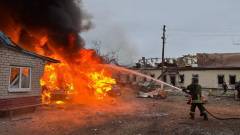 обстріл Харківщини вогонь пожежа рятувальник дснс пожежник