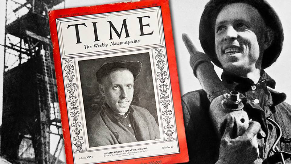 Олексій Стаханов на обкладинці TIME 1935 року